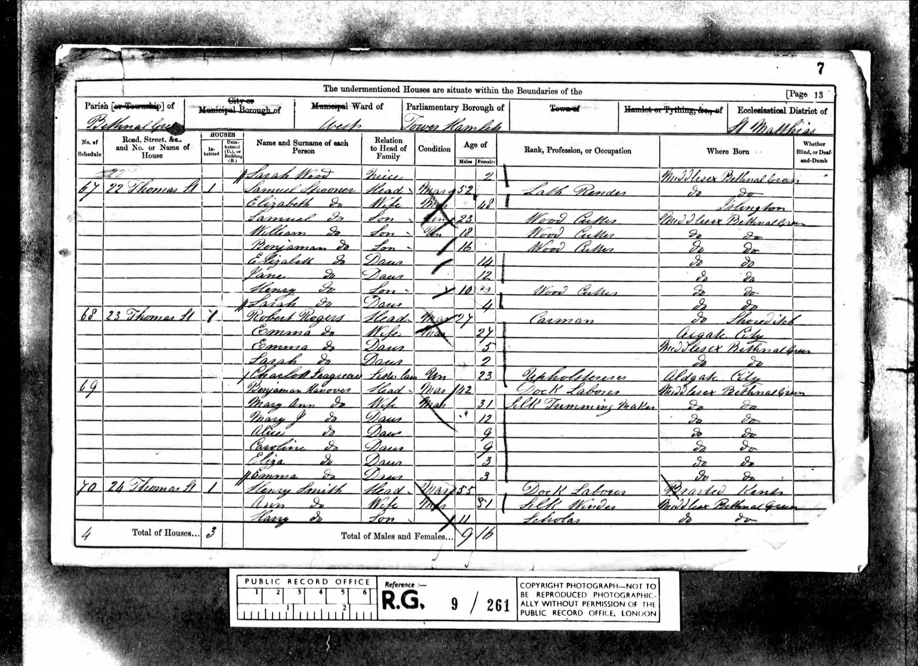 1861 England Census