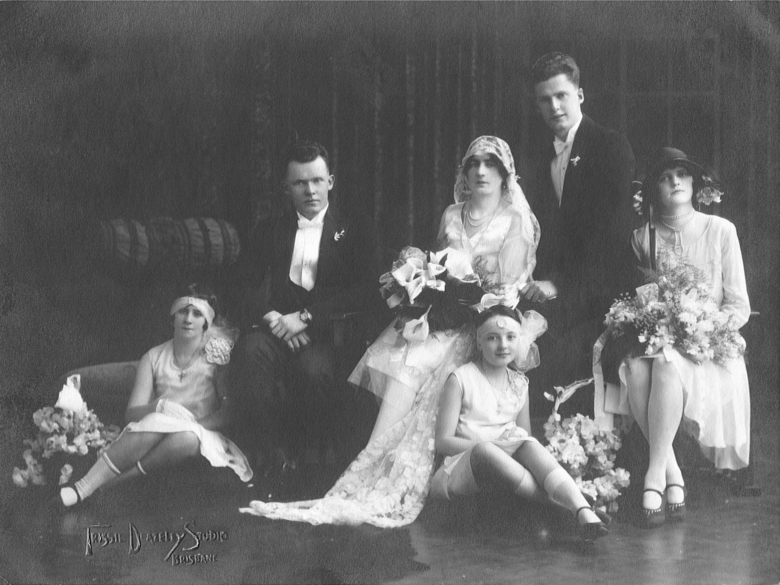 19280807 - Wedding Photograph, Catherine Henry and Andrew Purcell