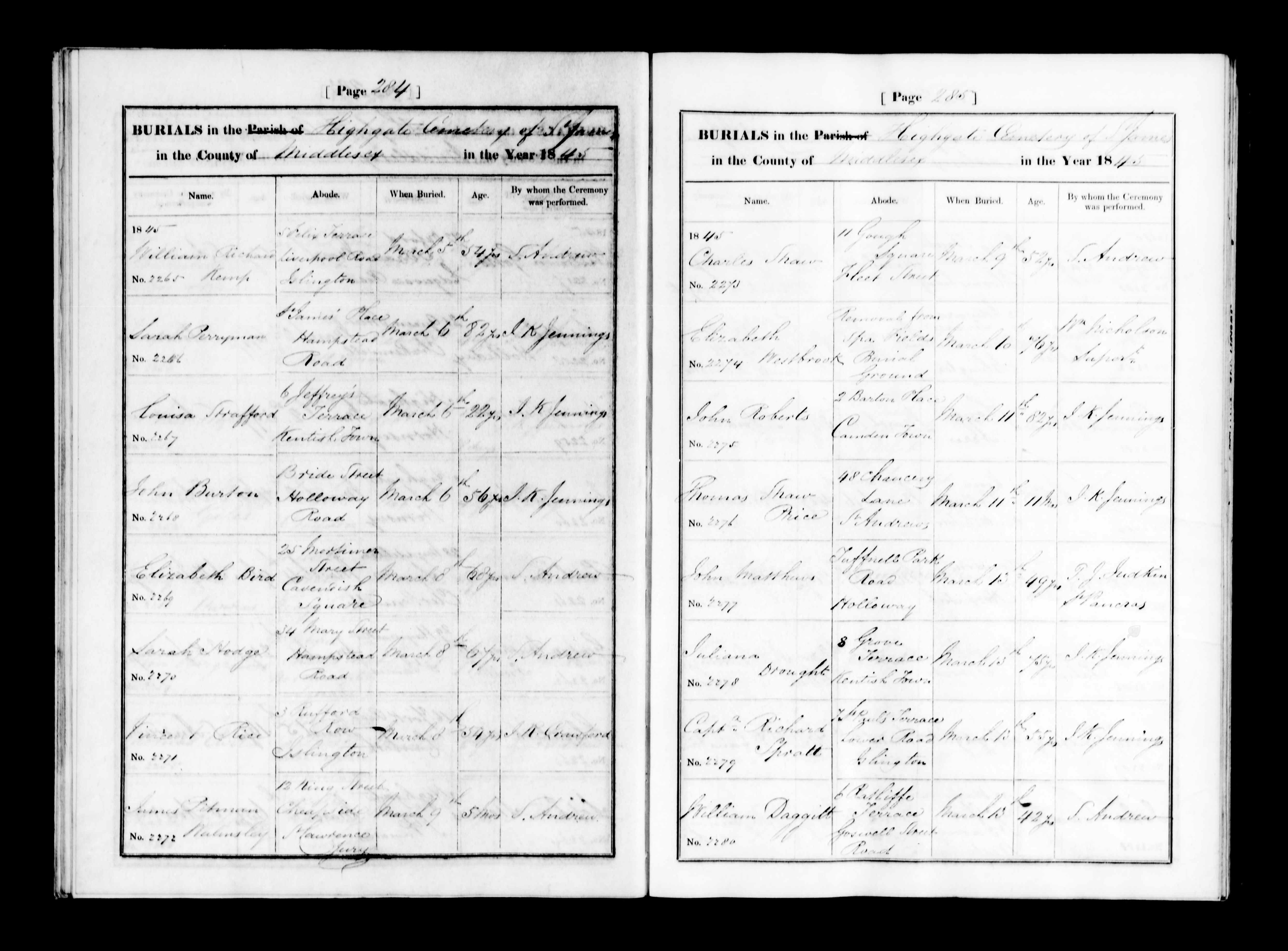 London, England, Church of England Deaths and Burials, 1813-2003