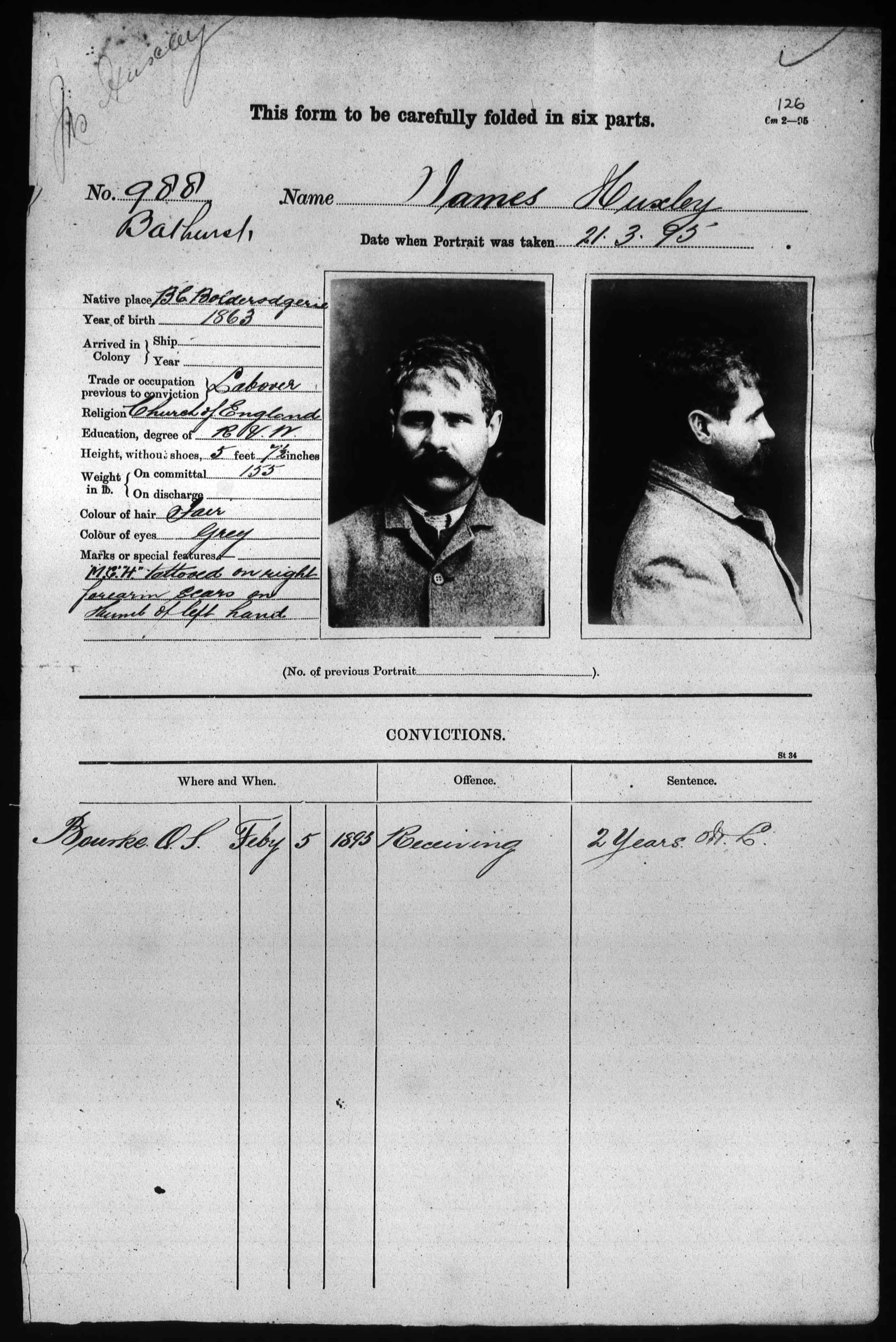 New South Wales, Australia, Gaol Description and Entrance Books, 1818-1930