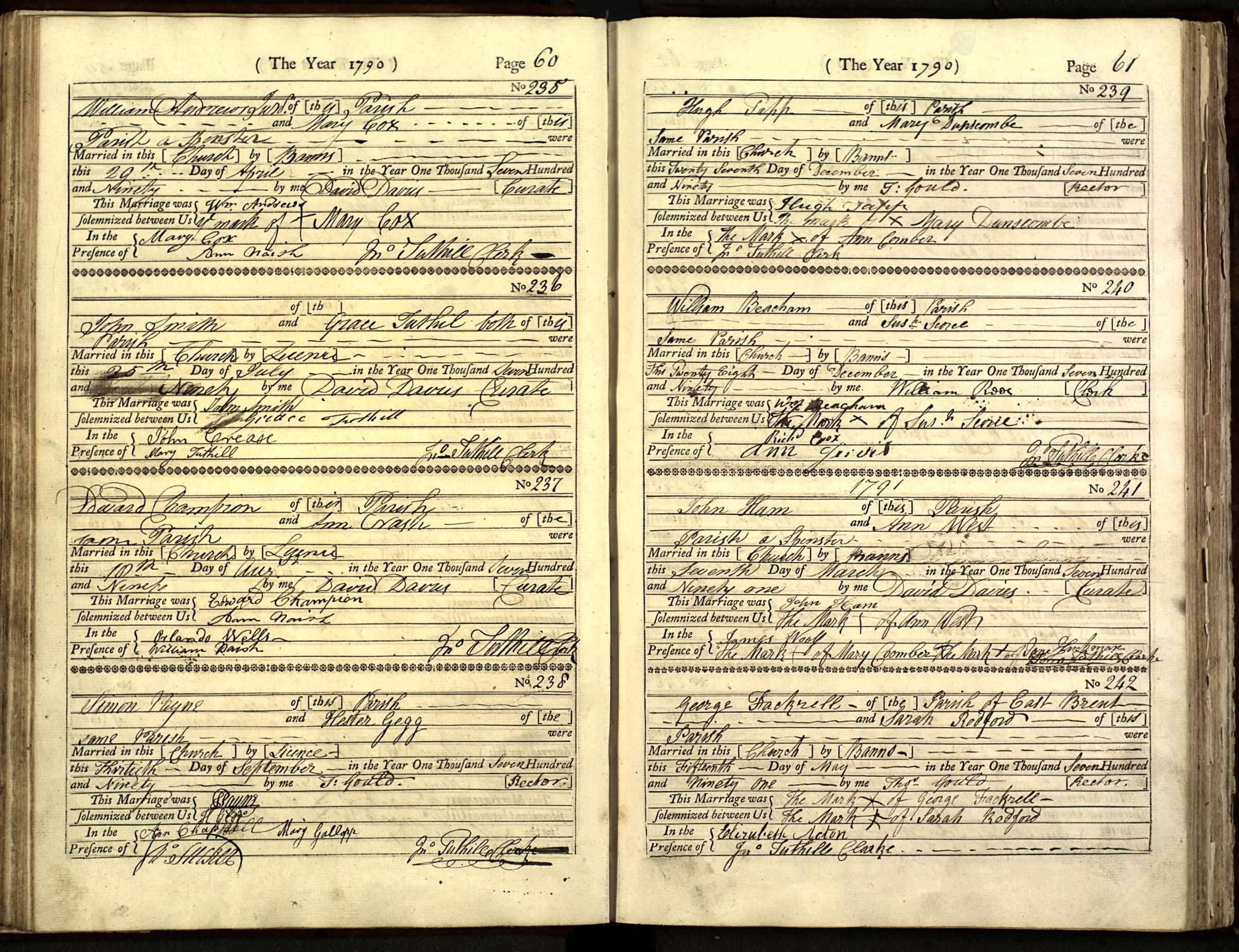 Somerset, England, Marriage Registers, Bonds and Allegations, 1754-1914